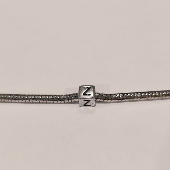 Silver Z Spacer Charm for Pandora‎ Style Bracelet - Picture 1 of 5